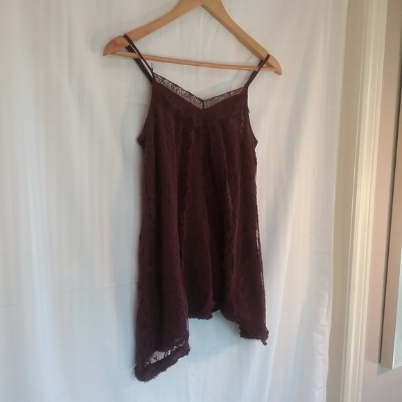 🌞 New American Eagle Camisole Burgundy Lace  XS - Picture 2 of 14
